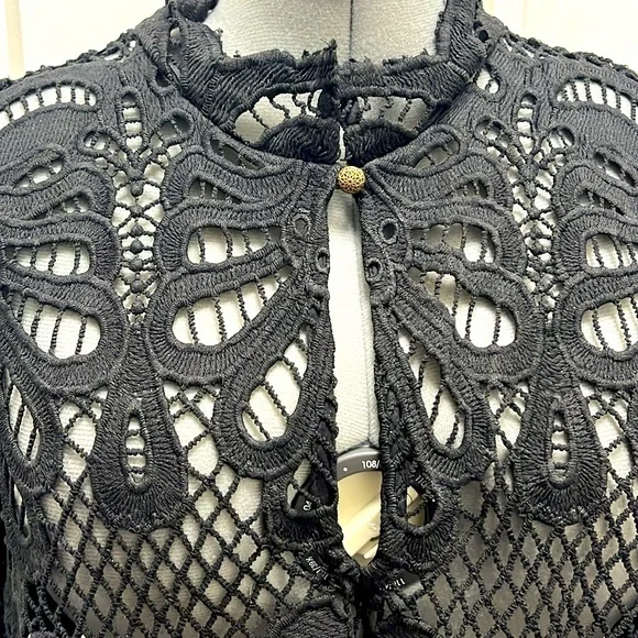 Anthropologie Black Lace Blouse - Picture 6 of 6
